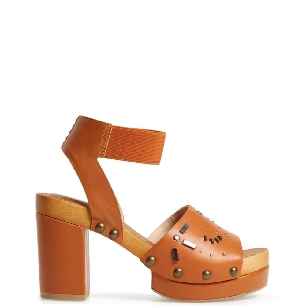 Kesli Dagger Brooklyn Frida Platform Heel Sandals 8.5 NEW